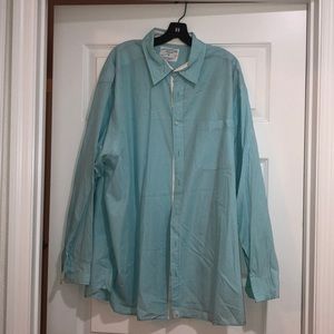 Roundtree and Yorke Long sleeve light blue striped Shirt 2XL